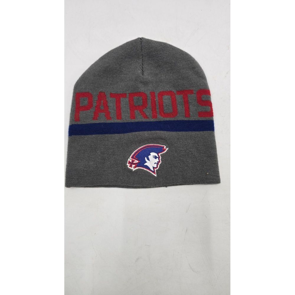 Under Armour Patriots Team Beanie Hat Adult One Size Charcoal‎ Gray Blue UA960
